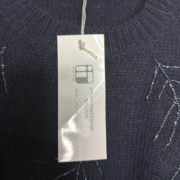 NWT Vintage international tricot Les Copains Black Beaded Embellishments Sweater - Picture 7 of 8